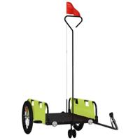 Fietstrailer oxford stof en ijzer groen - thumbnail