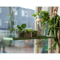 Esschert Design plantenblad hangend rechthoekig l groen - thumbnail