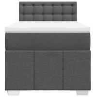 Boxspring met matras stof donkergrijs 90x190 cm - thumbnail