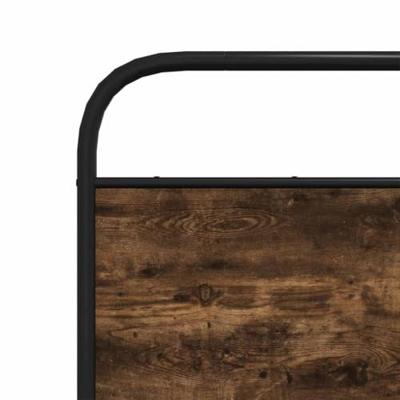 Bedframe zonder matras metaal gerookt eikenkleurig 183x213 cm