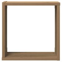 Wandschappen kubus 2st 30x15x30cm bewerkt hout artisanaal eiken - thumbnail