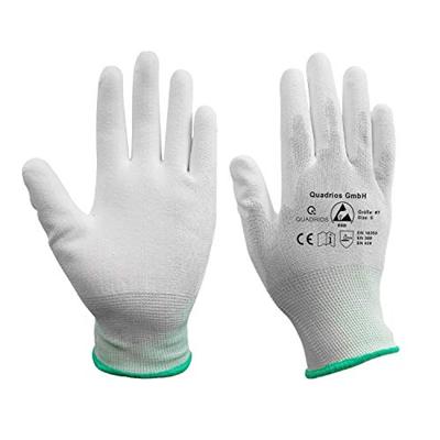 Quadrios ESD-handschoen Maat: S Polyamide, Polyurethaan