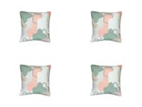 Sierkussen met paspel ca. 50x50 cm Grafi salmone (4 stuks) Madison - Madison - thumbnail