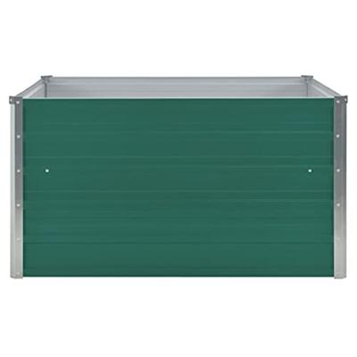 VidaXL Plantenbak verhoogd 100x100x45 cm gegalvaniseerd staal groen