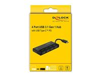 Delock USB 3.1 Gen 1 externe USB Type-CTM > 4x USB Type-A en 1x USB Type-CTM PD - thumbnail