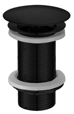 Wiesbaden Caral open afvoerplug verlengd 5/4" mat zwart Wiesbaden Caral open afvoerplug verlengd 5/4" mat zwart