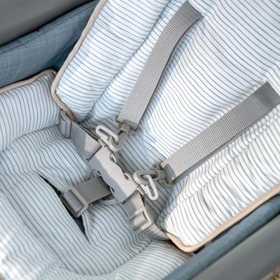 INGENUITY 7-in-1 kinderstoel van geboorte tot 5 jaar, juiste positionering - Chambray - Babywipstoel, stoelverhoger, stoel