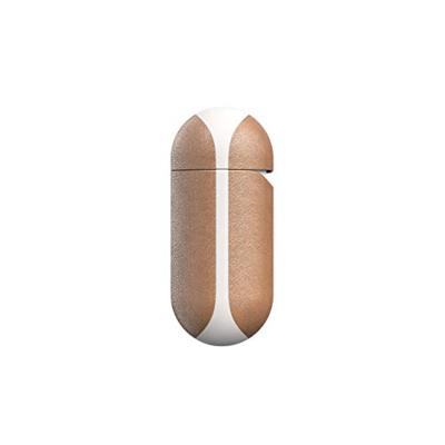 Nomad Airpod Case schokbestendige beschermhoes van echt leer, beige