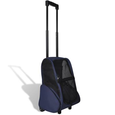 VidaXL Huisdierentrolley inklapbaar blauw
