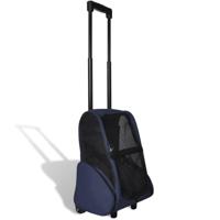 VidaXL Huisdierentrolley inklapbaar blauw - thumbnail