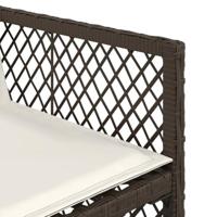 15-delige Tuinset met kussens poly rattan bruin - thumbnail