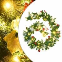 VidaXL Kerstslinger met led-lampjes 2,7 m pvc groen - thumbnail