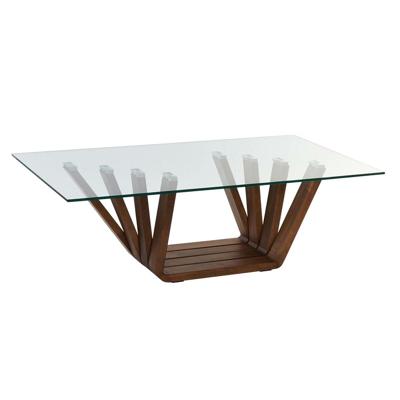 Hoofdtafel DKD Home Decor Kristal Walnoot Aluminium 130 x 70 x 42 cm