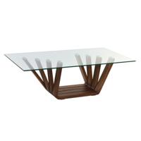 Hoofdtafel DKD Home Decor Kristal Walnoot Aluminium 130 x 70 x 42 cm - thumbnail