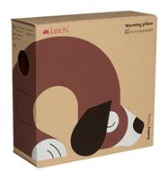 Leschi Verwarmingskussen Bobby de hond - zandbruin/zwart - thumbnail