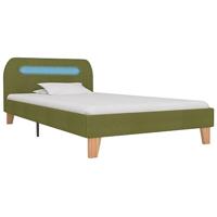 VidaXL Bedframe met led stof groen 90x200 cm - thumbnail
