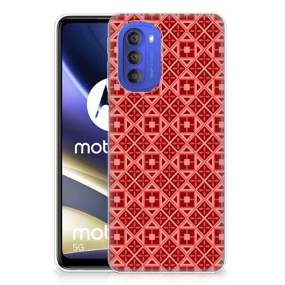 Motorola Moto G51 5G | TPU bumper | Batik Rood Motorola Moto G51 5G | TPU bumper | Batik Rood