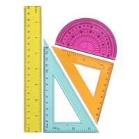 Geometrie Set Gekleurd, 4dlg. - thumbnail