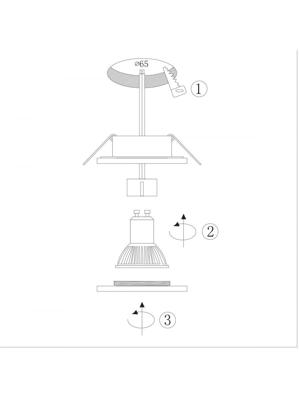 Steinhauer Inbouwspot pelite 2844w wit