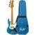 Flight Rock Series Mini JB Bass Lake Placid Blue compacte elektrische basgitaar met gigbag - thumbnail