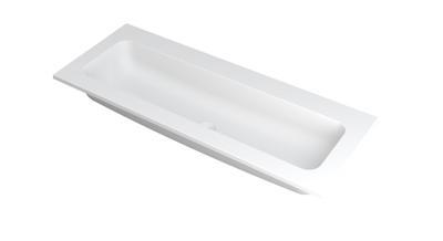 INK Wastafel Faktor polystone centraal zonder kraangat 120 cm x 45 cm x 1,5 cm Mat wit 3407220