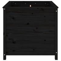 VidaXL Plantenbak 82,5x82,5x78 cm massief grenenhout zwart - thumbnail