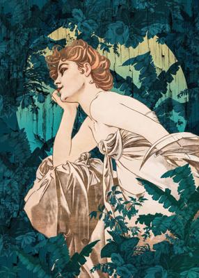 Komar Heritage Fotobehang Songes Vert - HX4-027