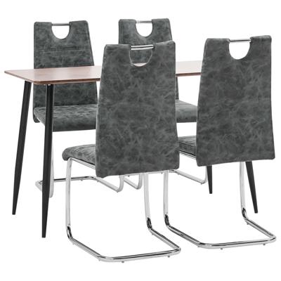 vidaXL 5-delige Eethoek kunstleer zwart vidaXL 5-delige Eethoek kunstleer zwart