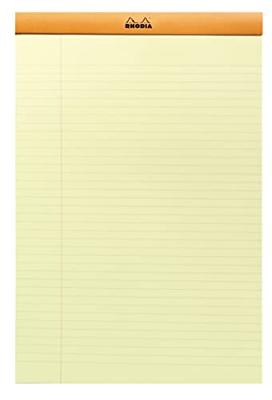 Schrijfblok rhodia a4 lijn 80vel 80gr geel | 5 stuks
