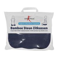 Lucovitaal Non-Food Bamboe Steun Zitkussen Blauw 1Stuks - thumbnail