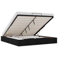 Bedframe zonder matras 180x200 cm stof zwart - thumbnail