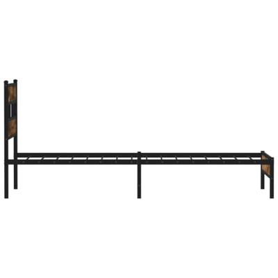 Bedframe met hoofdbord zonder matras sonoma eiken 90x200 cm Bedframe met hoofdbord zonder matras sonoma eiken 90x200 cm