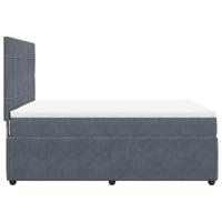 Boxspring met matras fluweel donkergrijs 160x200 cm - thumbnail