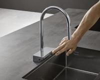 Hansgrohe Aquno Select M81 ééngreeps keukenkraan 170, uittrekbare vuistdouche, 3jet, chroom - thumbnail
