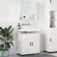 Badkamermeubelset 2 pcs Hoogglans wit 61 x 35 x 64 cm - thumbnail