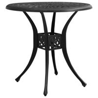 Tuintafel 78x78x72 cm gietaluminium zwart - thumbnail