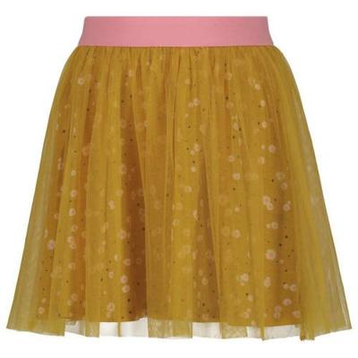 HEMA rok met plooien oker/roze HEMA rok met plooien oker/roze