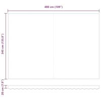 Automatische intrekbare luifel oranje en bruin 500x350 cm - thumbnail