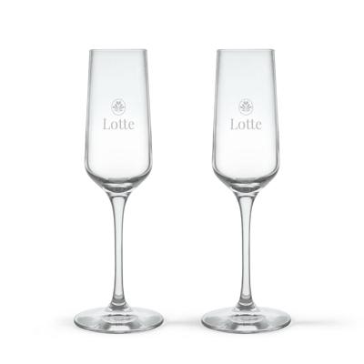 Champagneglas graveren - Kristalglas - 2 stuks Champagneglas graveren - Kristalglas - 2 stuks
