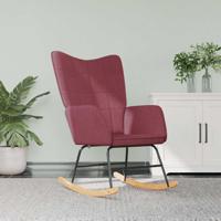 Schommelstoel stof wijnrood - thumbnail