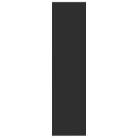 Kledingkast 80x50x200 cm bewerkt hout zwart - thumbnail