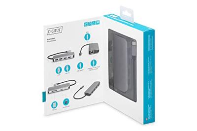Digitus DA-70884 interface hub USB 3.2 Gen 1 (3.1 Gen 1) Type-C 5 Mbit/s Aluminium