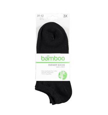 3-paar bamboe sneaker sokken - Enkelsokken viscose