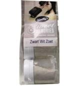 Zwart wit potjes zoet 2 x 30 gram - thumbnail
