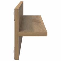 Wandplank 2 pcs Artisan Eiken 80 x 11,5 x 18 cm Bewerkt hout - thumbnail