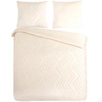 Pure Dekbedovertrek "luxe zizag biezen/ borduursels" - Wit - (240x200/220 cm) - Microfiber - thumbnail