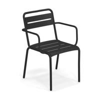 EMU Star tuinstoel aluminium met arm black - thumbnail