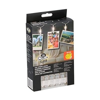 LED Lichtsnoer Knijpers met 16 LEDS Warm Wit