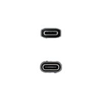 NANOCABLE 10.01.4500-COMB USB 3.2 Gen2X2 kabel, 100 W, 4K/60 Hz, USB-C/M, USB-C/H, zwart/grijs, 0,5 m - thumbnail