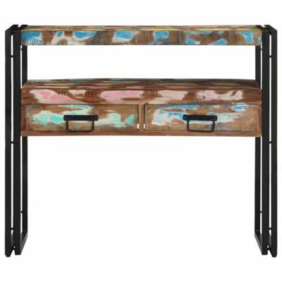 Wandtafel Multikleur 90 x 33 x 75 cm massief gerecycled hout